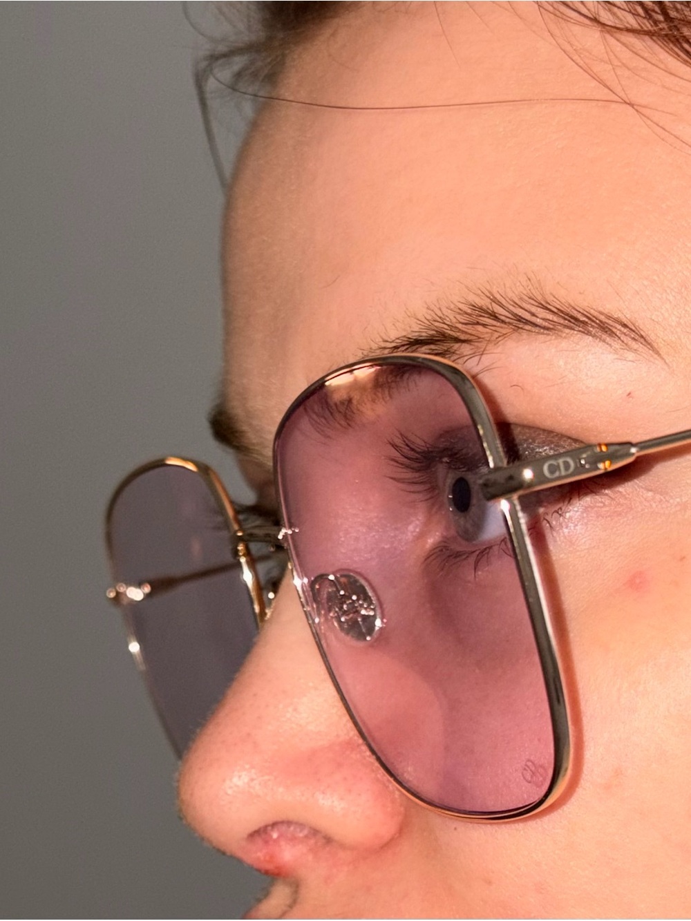 Christian Dior Dior Stellaire sunglasses pink gold frame Rare